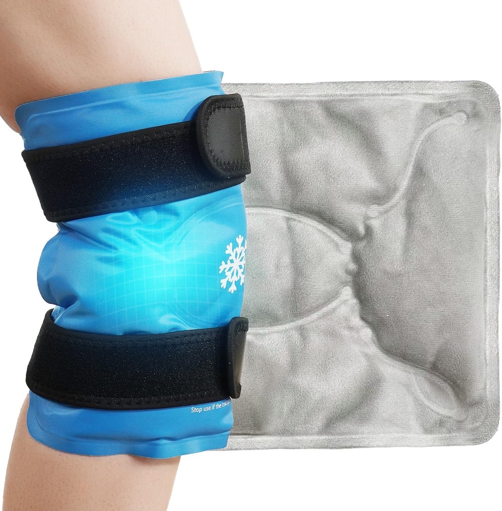 Ice Pack for Knee Pain Relief, Reusable Gel Ice Wrap for Leg Injuries, Swelling, Knee Replacement Surgery, Cold Compress Therapy for Arthritis, Meniscus Tear, Sports Injuries