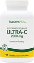 Natures Plus Ultra-C 2000 mg - 90 tabletten - Vitamine C met Rose HIPS - Immune & Antioxidant Support - Vegetarisch, Glutenvrij - 90 porties