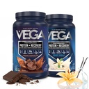 Vega Sport Premium Protein Powder Bundle, Chocolade + Vanille, Plant Based Protein Powder Post Workout - Certified Vegan, Vegetarisch, Keto-Friendly, Glutenvrij, Zuivelvrij, BCAA Aminozuren