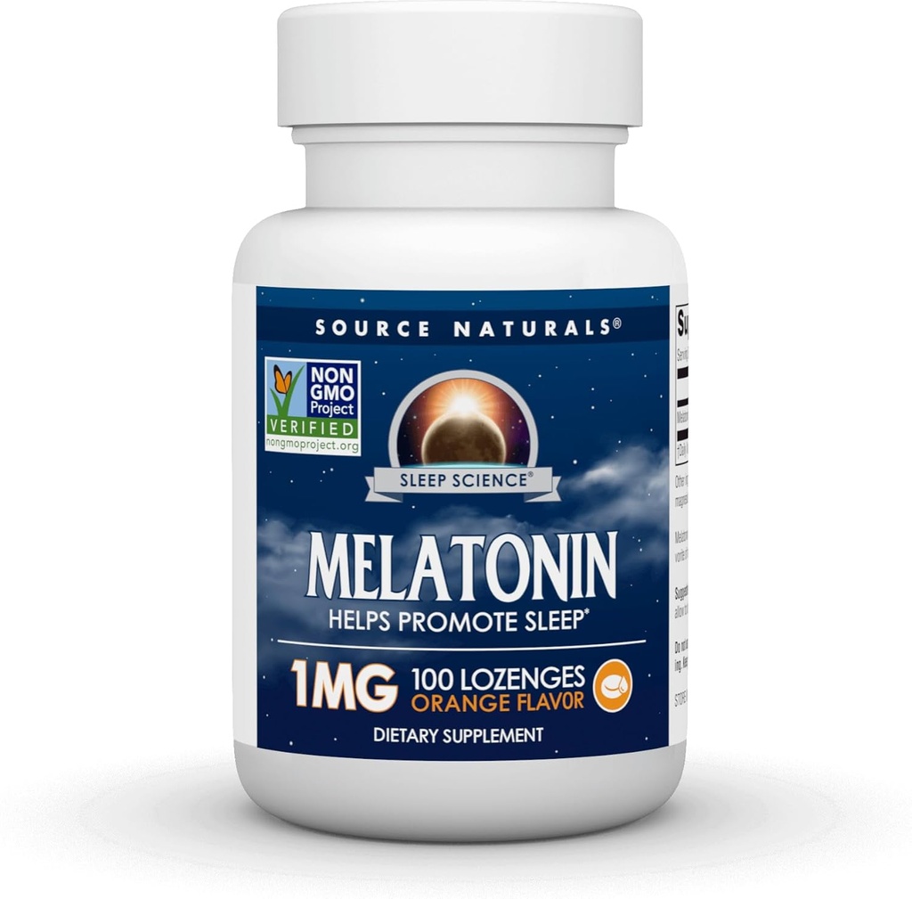 Bron Naturals Sleep Science Melatonine 1 mg, 100 Orange Flavored Lozen