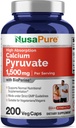 NusaPure Calcium Pyruvaat 1500mg 200 Vegetarische Caps (Non-GMO, Vegan) - 750mg per dop