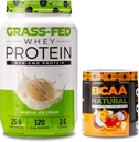 Nutrologie Gras Fed Wei Proteïne Poeder, Ondersteunt Lean Muscle Recovery & Performance, Vanille Ice Cream Smaak (28 Servings) BCAA Natuurlijke, Orange Coconut Smaak (30 Servings)