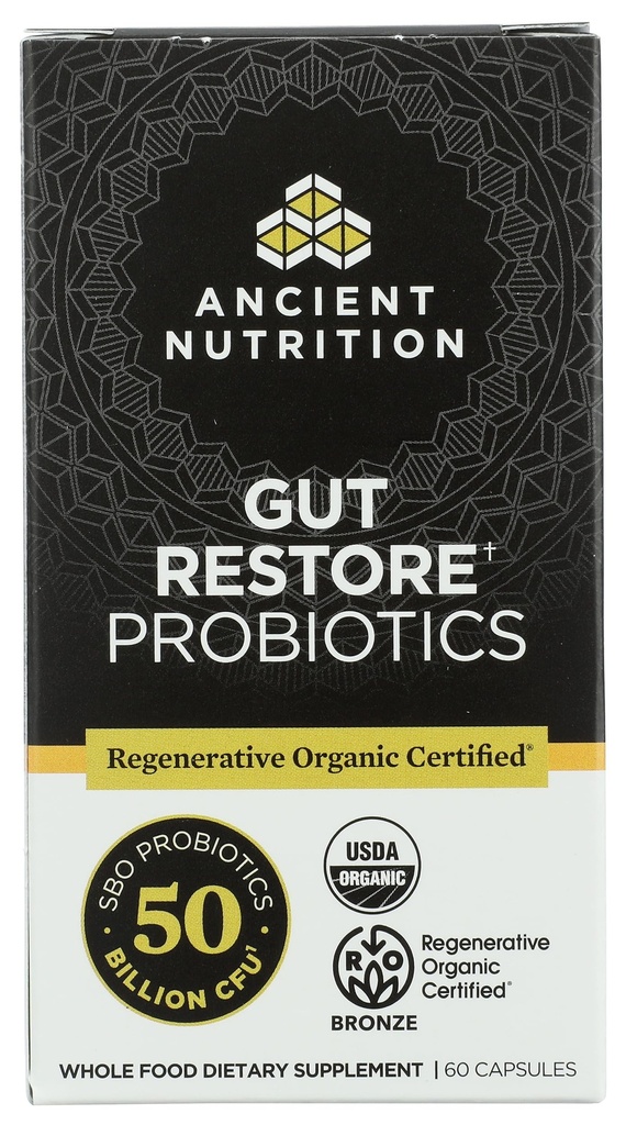 Oude Voeding Biologische Gut Restore Probiotica 50B, 60 Ct