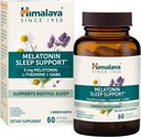 Himalaya Melatonine Sleep Support met GABA, L-Theanine en Melatonine 3mg voor slaapondersteuning en af en toe slapeloosheid, 60 capsules, 2 maanden levering