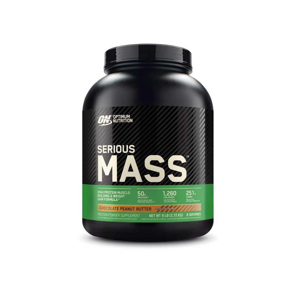Optimale voeding Serieuze massa, gewicht Gainer Proteïne Poeder, Massa Gainer, Vitamine C en zink voor Immune Ondersteuning, Creatine, Chocolade Pindakaas, 6 Pond (Verpakking mei Vary)