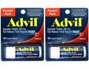 2 Verpakking Pocket Pack Advil Pain Reliever / Koortsreducer Ibuprofen 200 mg - 10 gecoate tabletten PER verpakking (20 tabletten Totaal)