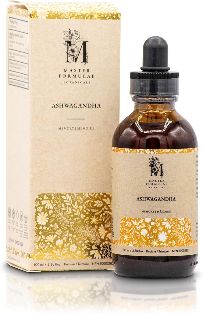 Master Formulae Ashwagandha Root Herbal Tinctuur 100ml Extra sterkte Extract 100% natuurlijke 