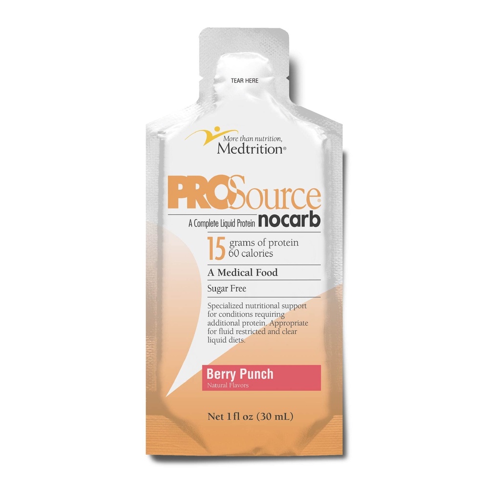 Medtrition ProBron NoCarb Berry Energy Punch Liquid Packets Case of 25-1 fl oz Packets