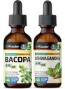 BIO KRAUTER Bacopa Tinctuur 2 Fl. Oz. & Ashwagandha Tinctuur 2 Fl. Oz.