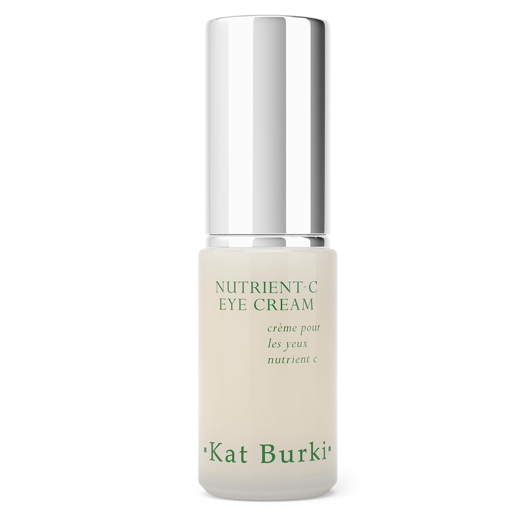 Kat Burki 8% gestabiliseerde vitamine C-oogcrème met cafeïne, donkere cirkel verminderen & depuffing ooggebied behandeling, 0,5 Fl Oz