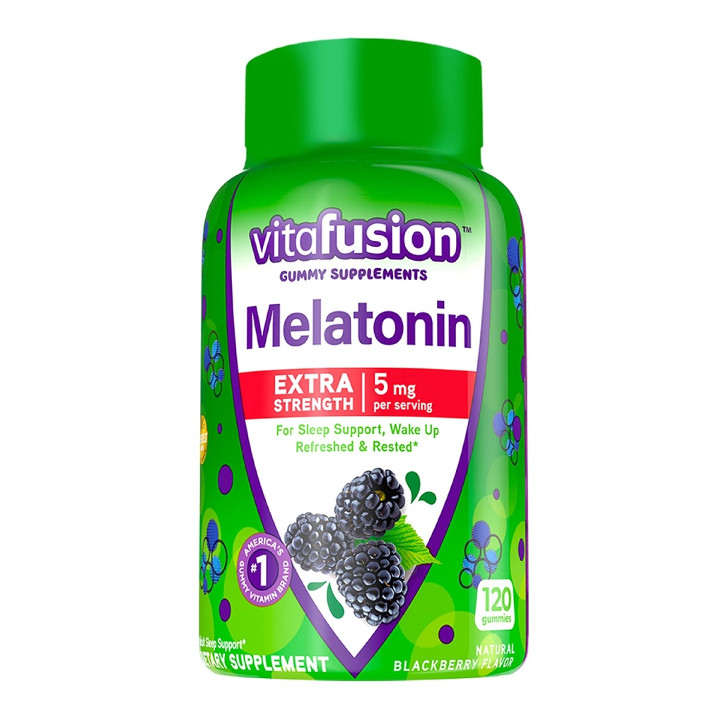 Vitafusion Fiber Well Fit Gummies, 90 Tel en extra sterkte Melatonine Gummies, 120 Graaf bundel