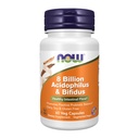 NOW Foods Supplements, 8 Billion Acidophilus & Bifidus, Dairy, Soy and Gluten Free, Strain Verified, 60 Veg Capsules