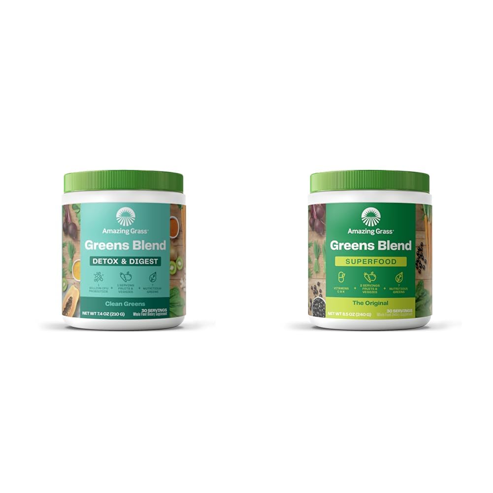 Verbazingwekkend gras Groenen Blend Detox & Digest: Smoothie Mix, Cleanse & Greens Blend Superfood: Super Greens Powder Smoothie Mix voor Boost Energy
