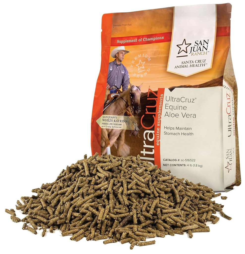 UltraCruz - sc-516522 Equine Aloë Vera Supplement voor paarden, 4 lb, Pellet (64 dagen levering)
