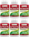 Best Naturals Red Gist Rice 1200 Mg Tablet voor gezonde Cholesterol Level, 60 Telling (pack van 6)