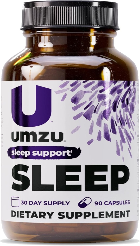 UMZU Magnesium slaapsupport supplementen met GABA en L-Theanine, Complete Body Relaxation and Mood Support, Non-Melatonine Formula - 180 Capsules