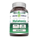 Amazing Formulas Melatonin Supplement | 10 Mg per Serving | 360 Tablets | Non-GMO | Gluten-Free | Made in USA