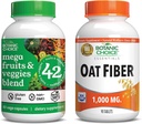 Botanic Choice Mega Fruits and Veggies Blend (60 Capsules) + Haver Fiber (90 Tablets) Bundel - Energiebalans & Superfood Supplement + Digestieve Gezondheidsondersteuning