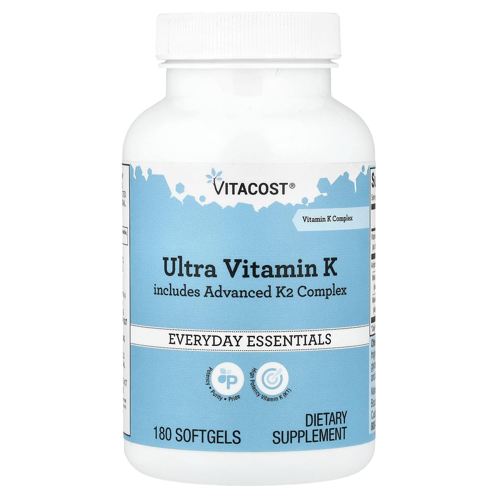Vitacost Ultra Vitamine K met geavanceerde K2 Complex - 180 Softgels