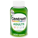 Centrum Adult Multivitamine/Multimineral Supplement met Antioxidanten, Zink, Vitamine D3 en B Vitaminen, Glutenvrij, Niet-GMO Ingrediënten - 200 Tel.