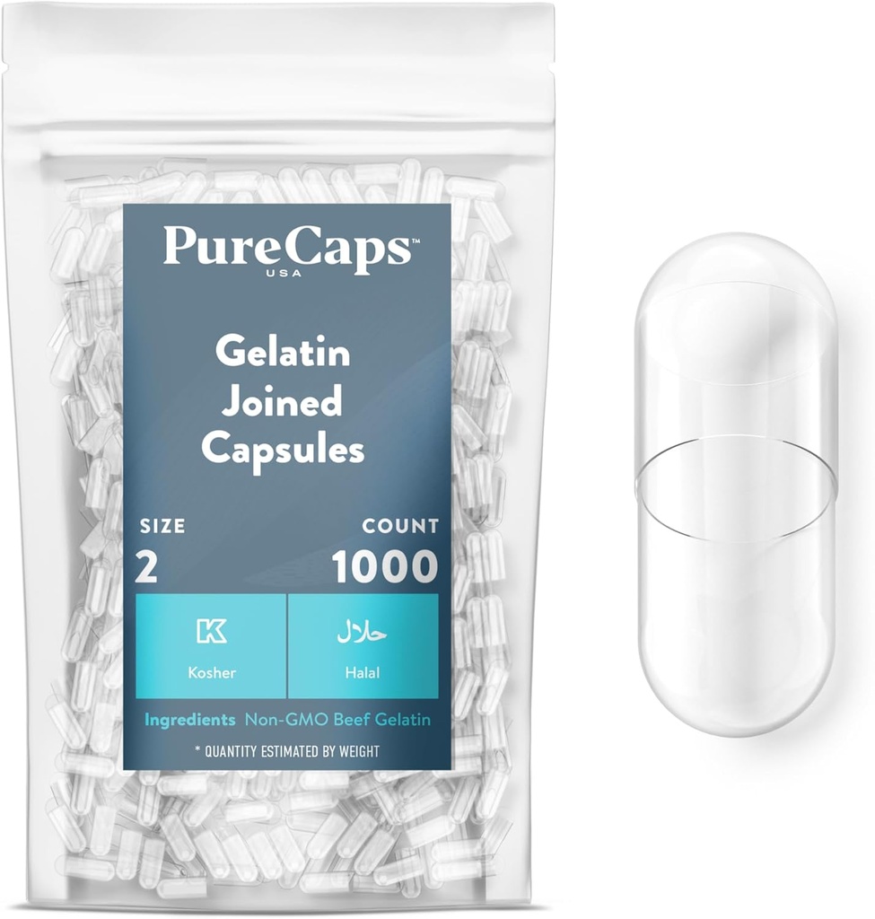 PureCaps Verenigde Staten - Lege capsules met ondoordringbare inhoud Maat 2
