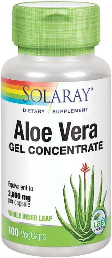 Aloë Vera Gel 2000mg Solaray 100 VCaps