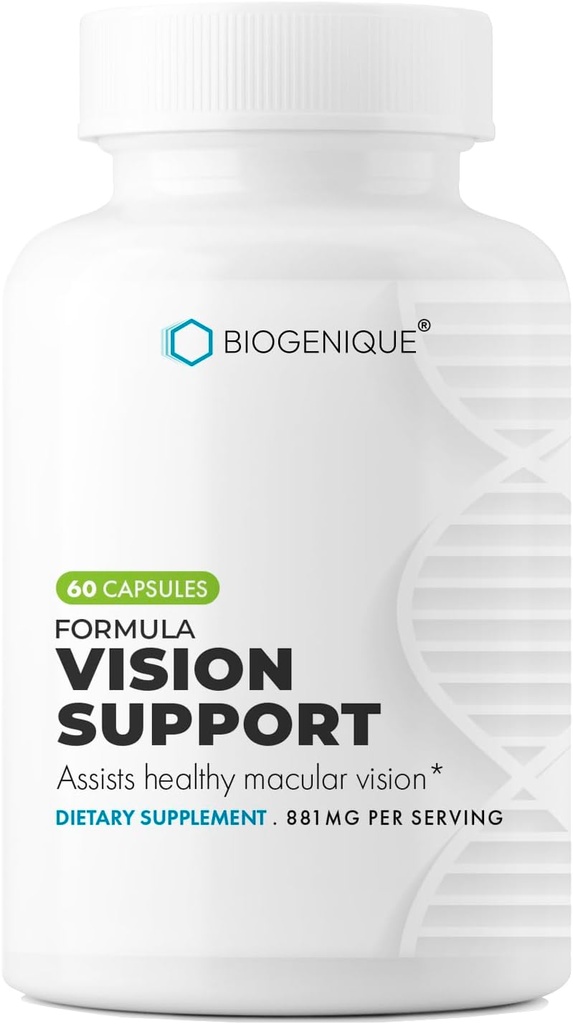 Vision Support Supplement met Luteïne, Lycopeen, Vitaminen en Mineralen voor Eye Health & Vision Health Support 60 Capsules - Made in USA - Non-GMO, Glutenvrij
