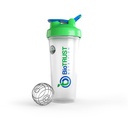 BioTRUST BlenderBattle Classic Shaker Bottle, 28-Ounce met lus, Helder/Groen