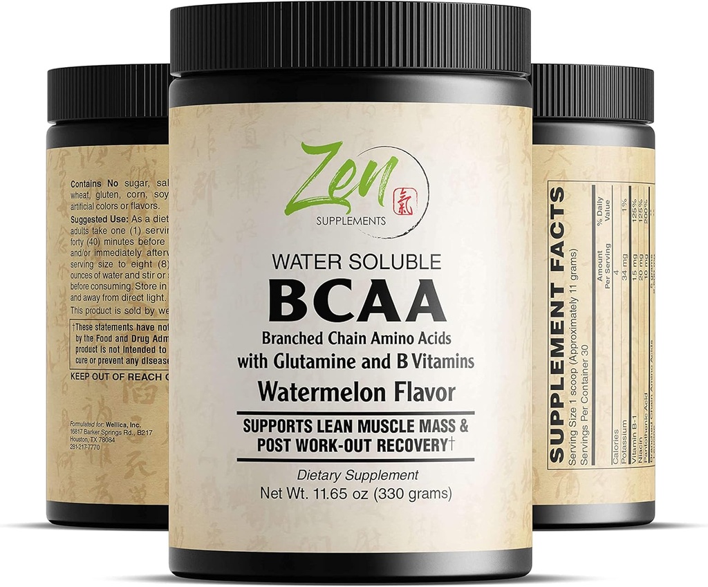 Zen Supplements - BCAA - Branch Chain Amino Acids-Clean Fit, Keto Diet, Supports Muscle Build, Improve Recovery and Increase Endurance 330GR-Powder