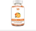 VITA GLOBE Vitamine C 250mg Gummy Vitaminen- Immuun System Booster, Non-GMO, Vegan en natuurlijke sinaasappelsmaak, 60 Tellen (Pack of 1)