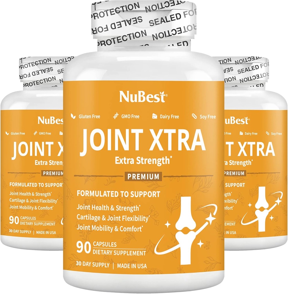 Joint Xtra Advanced Support Supplement - Joint Strength Formula with Glucosamine, Chondroitin, Turmeric, MSM & Boswellia for Joint & Cartilage Health, Flexibility, Mobility & Comfort (Pack of 3)