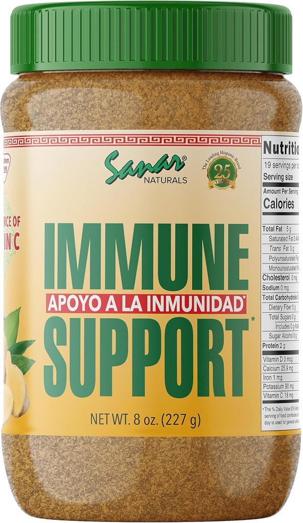 Sanar Naturals Immune Support Vlaszaad, 8 oz - Vitamine C, Vezel, en Omega 3 Digestief supplement - Energie Booster, Diet Management - Non-GMO, Glutenvrij