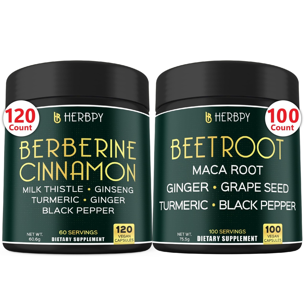 Bundel 7in1 Berberine HCl 97% & 6in1 Beetwortelcapsules