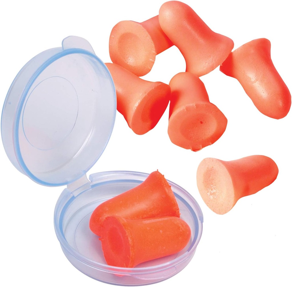 Apex Soft Foam oorpluggen met case, NRR 33db, 1 pakket, 4 paar in elk pakket