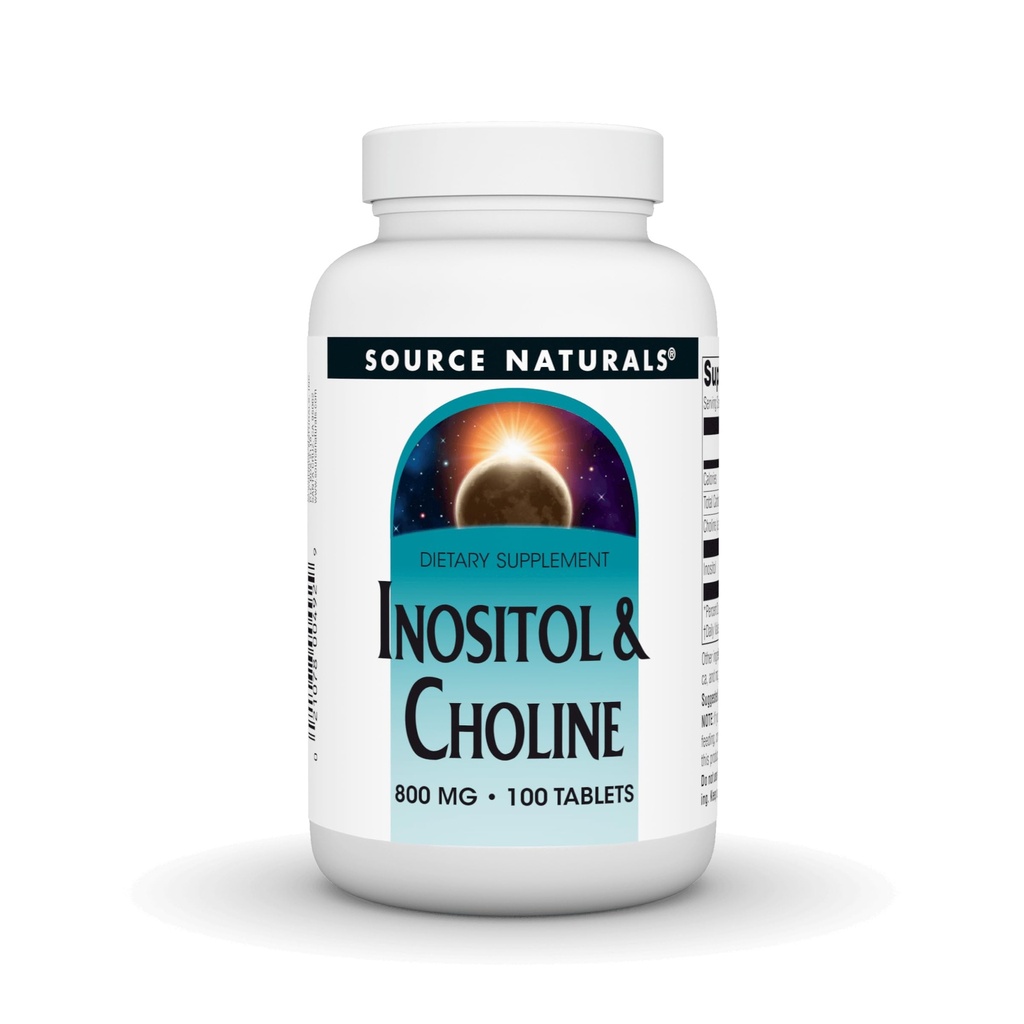 Bron Naturals Inositol & Choline 800 mg Ondersteunt gezonde zenuwfunctie - 100 tabletten