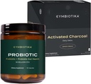 CYMBIOTIKA Probiotic 50 Miljard CFU & Geactiveerde Charcoal Liquid Supplement, ondersteunt gezonde spijsvertering voor mannen en vrouwen, maagontgifting en spijsverteringsvermindering, helpt verlichten van gas & opgeblazen, gemakkelijk te gebruiken