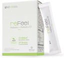 reFeel 2.0 Daily Probiotic Supplement - 15 miljard CFU, licht zoete yoghurtsmaak, Prebiotica inbegrepen, voor optimale Gut Flora Balance, Nutriënt Absorptie en algehele wellness (19 stam Blend)