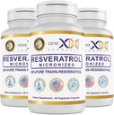 Genex Formules 98% Pure Trans-Resveratrol met BioPerine® voor Absorptie (3 Pack) Micronized, Lab-Tested, Volledig gestabiliseerd Resveratrol 600mg - 180X Trans-Resveratrol Capsules voor gezonde veroudering