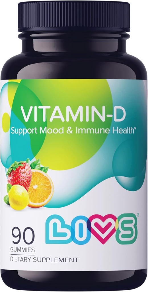 LIVS Vitamine D3 Gummies 2000 IE voor vrouwen & mannen 