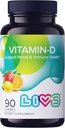 LIVS Vitamine D3 Gummies 2000 IE voor vrouwen & mannen 