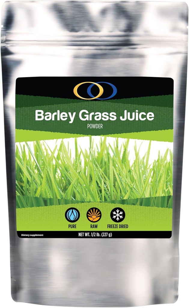 Optimaal biologisch gerstgrassap poeder - bevroren gedroogd - 1/2 pond - meer dan 130 porties - USA Grown - Raw & Bio-Active Supergreens - Vegan Health Supplement for Kids & Adults