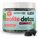 Zeoliet Detox voor kinderen & volwassenen, Heavy Metal Zeolite & Chlorella Detox Gummies, alternatief voor geactiveerde Charcoal, Voorzichtige dagelijkse Toxin Cleanse voor kinderen & volwassenen, 60 Green Apple Vegan Gummies