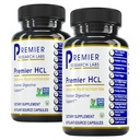 Premier Research Labs Premier HCL - Betaine HCL, Betaine Hydrodide Supplement voor optimale spijsverteringsfunctie, Nutriënt Absorptie, Betaine-HCL voor lage maagzuur- 90 Vegetarian Capsules (2 Pack)
