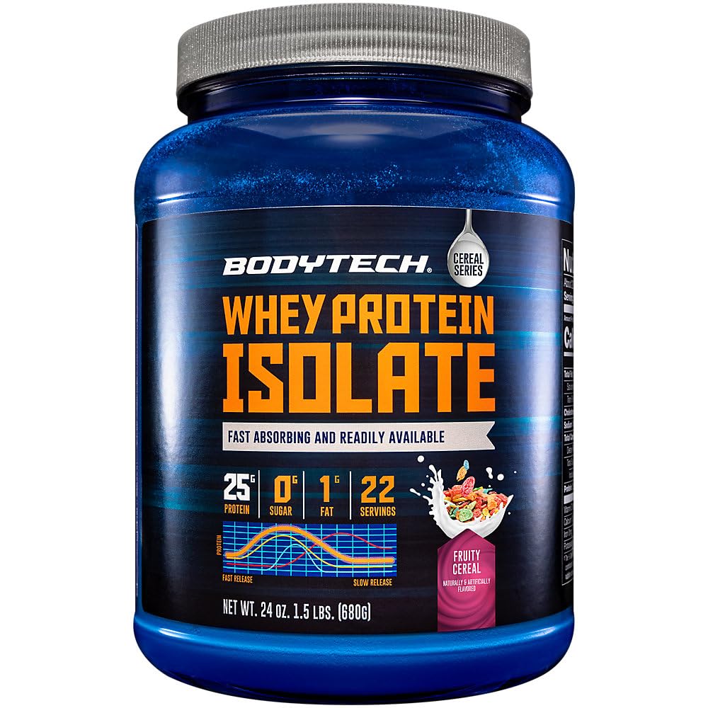 BODYTECH Wei-eiwitisolaatpoeder - Fruitig graan (1,5 lbs./23 porties)