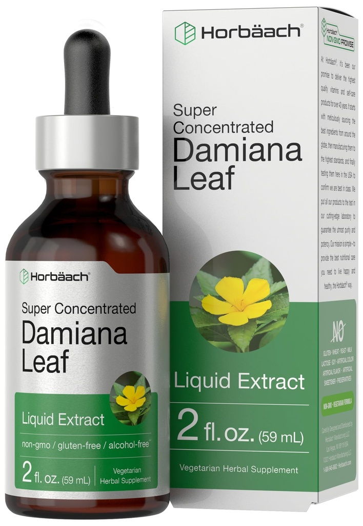 Horbäach Damiana Leaf Herb Tinctuur 2 fl oz 