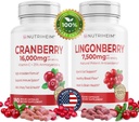 All in One PAC Bundle - Cranberry & Lingonberry Capsules - Vitamin C and 25% Proanthocyanidins for Urinary Tract, Gut Health, Antioxidant Support - Non-GMO, Gluten-Free, Vegan Supplement