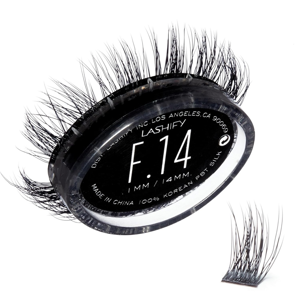 Lashify Fluffy 14mm Gossamer wimperextensies Navullen, Zwart, Makkelijk DIY Valse wimpers toe te voegen volheid en dimensie