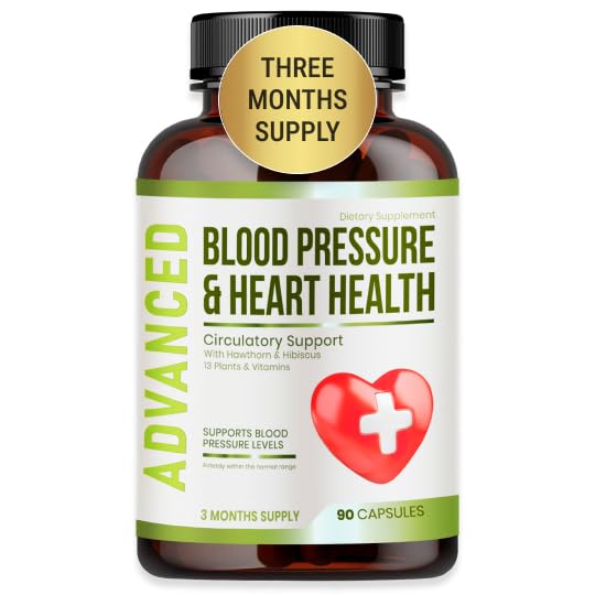Heart Health Blood Pressure Support Supplement - Ondersteuning Bloeddruk en gezonde circulariteit Natuurlijk met Hawthorn Berry & Hibiscus. Vitaminen Pillen voor gezonde hypertensie (BP) en gezond hart.