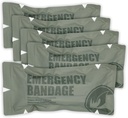RHINO RESCUE 6" Israëlische Style Noodverband, Compressie Trauma Wond Dressing, Medisch Steriel Vacuum Verzegeld, Combat Tactische Eerste Hulp Kit IFAK Supplies, 5 Tellen