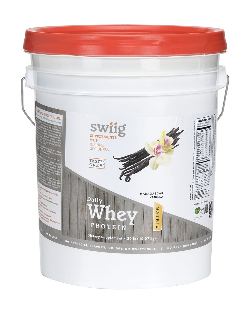 swiig Premium Daily Whey Matrix, Vanille 20lb 